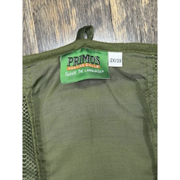 Primos Gobbler Green Camo Hunting Calls Vest Men Size 2X/3X Oversized Camouflage - Picture 6 of 7